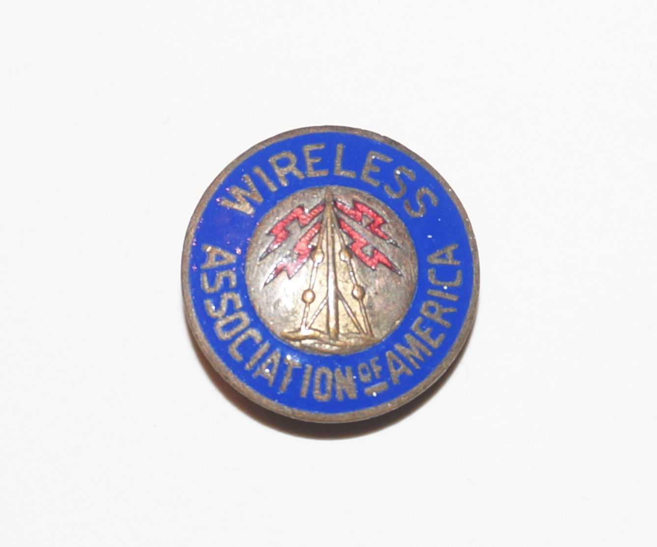 Wireless Association of America member pin, courtesy: Collection of Jim and Felicia Kreuzer, Grand Island, NY